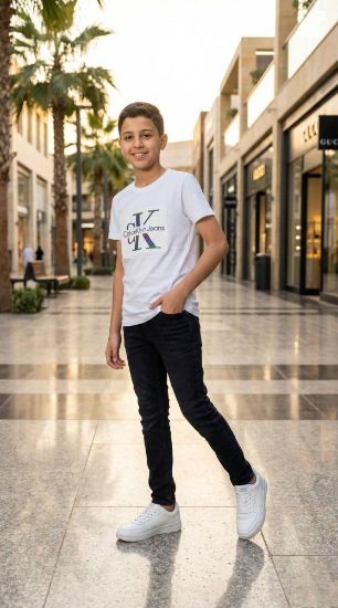 صورة تيشيرت القطني بشعار الطيف